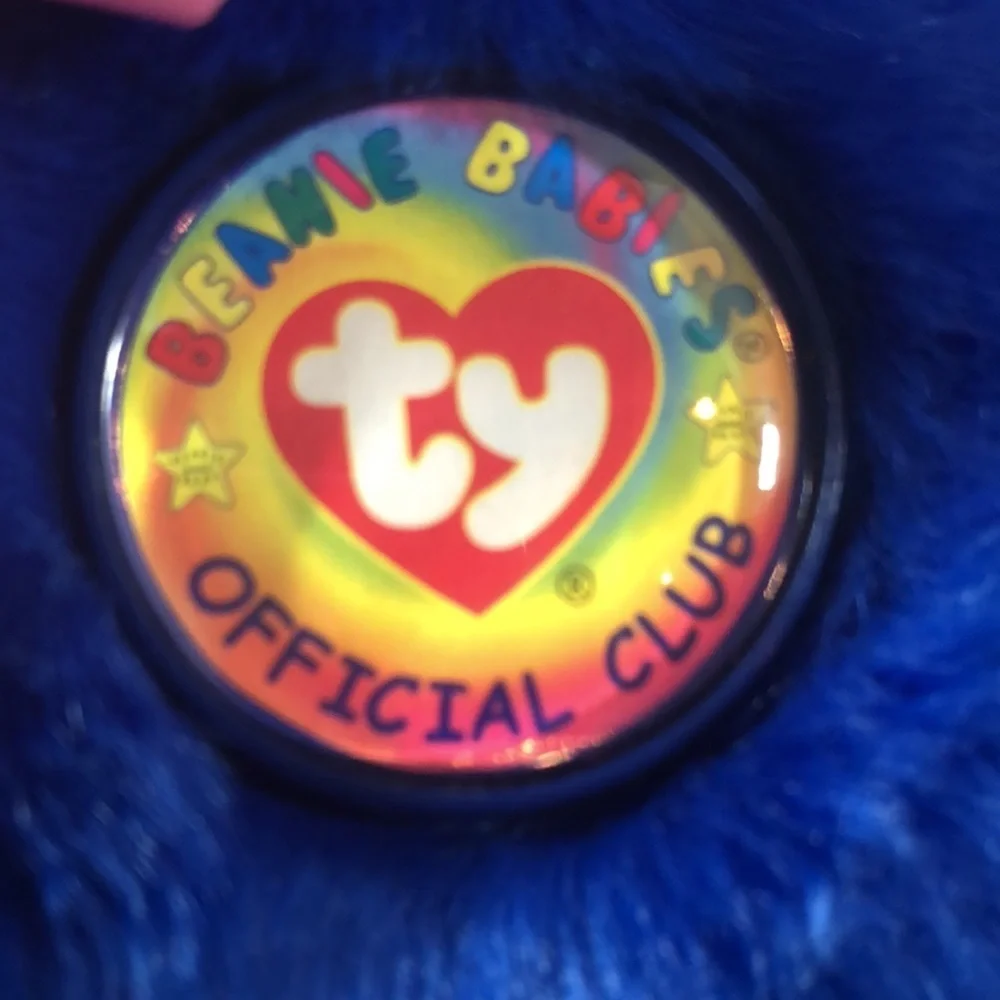 TY Beanie Buddy Clubby the Royal Blue TY Club Bear 14” 90’s Y2K Collectible NWOT